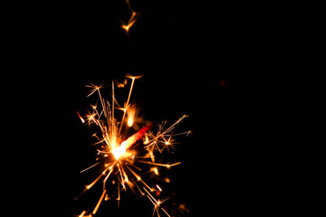 Close up of handheld firework