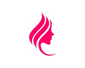 Beautiful woman with pink colors