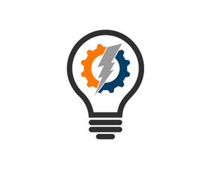 Bulb shape and electrical gear inside
