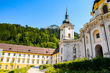 It's Ettal Abbey (Kloster Ettal) , a Benedictine monastery in the village of Ettal, Bavaria, Germany