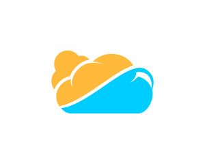 Simple cloud with swoosh