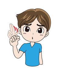 国際手話・いいえ（男性）
