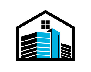 Hexagonal house with building inside