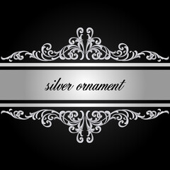 Elegant silver floral ornaments
