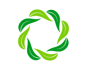 Abstract circular leaf