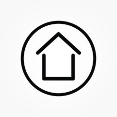 outline home icon vector illustration
