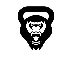 Gorilla with kettlebell shape