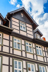 It's Typical colorful architecture in Wernigerode, a town in the district of Harz, Saxony-Anhalt, Germany