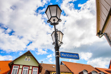 It's Marktstrasse in Wernigerode, a town in the district of Harz, Saxony-Anhalt, Germany