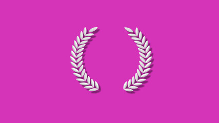 Fototapeta na wymiar 3d wheat icon on pink background,new wreath icon