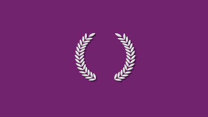 Fototapeta na wymiar 3d wreath icon on pink dark background,New wheat icon