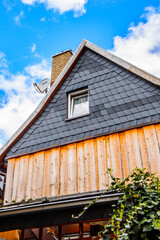 It's Colorful house in Wernigerode, a town in the district of Harz, Saxony-Anhalt, Germany
