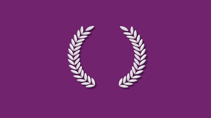 3d wreath icon on pink dark background,New wheat icon