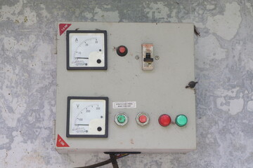 electrical power meter on the wall