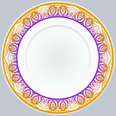 Pattern With Abstract Floral Round Ornament. Oriental Pattern. Indian, Moroccan, Mystic, Ottoman Motifs. Anti-Stress Therapy Pattern. Vector