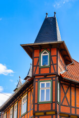 It's Colorful house in Wernigerode, a town in the district of Harz, Saxony-Anhalt, Germany