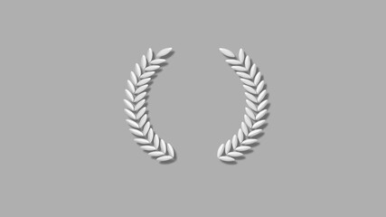 New white color 3d wheat icon,wreath icons