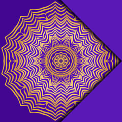 Card Template With Mandala Pattern. For Business Card, Meditation Class. Illustration. Vector