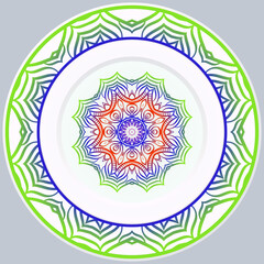 Beautiful Round Flower Mandala. Vector Illustration. For Coloring Book, Greeting Card, Invitation, Tattoo