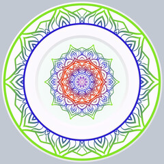 Beautiful Round Flower Mandala. Vector Illustration. For Coloring Book, Greeting Card, Invitation, Tattoo