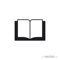 Book icon vector. Reading vector illustration on white background. Trendy Flat style for graphic design, Web site, UI. EPS10. Vector illustration