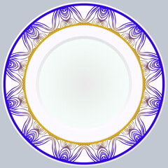 Round Ornament. Vector Illustration. For Modern Interiors Design, Wallpaper.