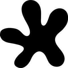 abstract solid shape splatter