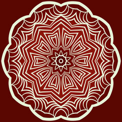 Decorative mandala flower ornament. pattern. vector. Tribal Ethnic Arabic, Indian, motif. for fashion design, wallpaper, invitation