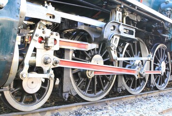 Classic steam locomotive wheel