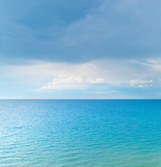 Fototapeta na wymiar Cloudy sky and sea.