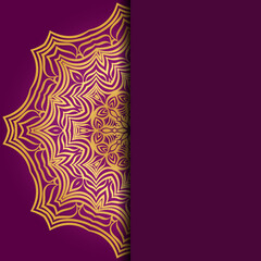 Card with mandala. Vector. Oriental design for Christmas party invitation, Ramadan holiday, New year greeting, beauty spa salon, wedding