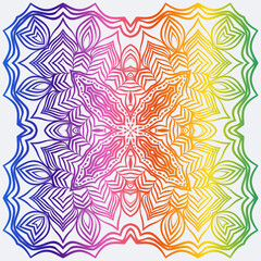 Sacred Oriental Mandala. Color Floral Ornament. Abstract Shapes In Asian Style. Vector Illustration.