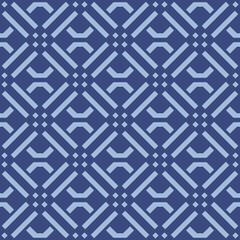 Japanese Geometric Square Vector Seamless Pattern