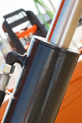 Piston or actuator of hydraulic and pneumatic machinery. Technology and engineering concept