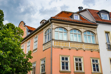 It's Beautiful colorful architecture of Eisenach, Thuringia, Germany