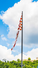 It's Flag of the Deutsches Eck (German Corner) of Koblenz, Germany