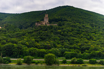 Fototapeta premium It's Castle on the coast of the river Rhine in Germany