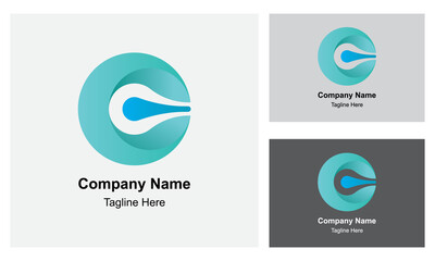 C Letter Logo Design Template- Flat Logo Design- Minimalist Logo- C Letter Logo For Technology Companies And Other Companies.