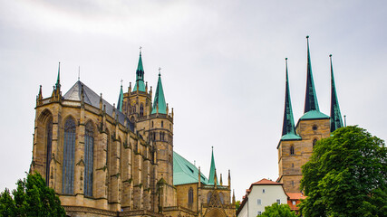 It's Erfurt Cathedral and Collegiate Church of St Mary, Erfurt, Germany. Martin Luther was ordained in the cathedral in 1507