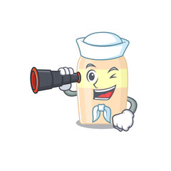 A cartoon picture of toner Sailor using binocular