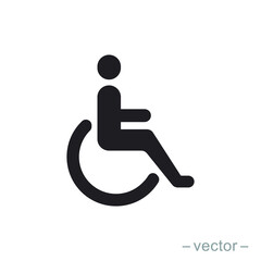 Handicapped patient icon vector. Linear style sign for mobile concept and web design. Handicapped patient symbol illustration.