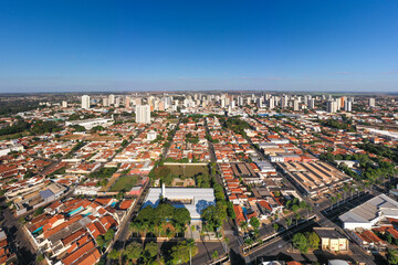 Araçatuba, State of São Paulo, Brazil, November 2018. Panoramic aerial view.