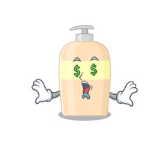 wealthy cartoon character concept of toner with money eyes