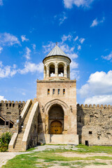 Fototapeta na wymiar It's Tower of the Svetitskhoveli Cathedral (Living Pillar Cathedral), a Georgian Orthodox cathedral, Mtskheta, Georgia. UNESCO World Heritage