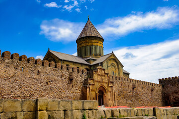 It's Svetitskhoveli Cathedral (Living Pillar Cathedral), a Georgian Orthodox cathedral located in the historical town of Mtskheta, Georgia. UNESCO World Heritage