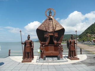 Chapala, Jalisco - August 20 2017: Replica of the image of the Virgin of our Lady of Zapopan on the...