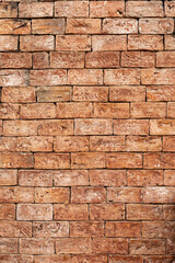 Obraz premium Exposed brick wall or wall, with apparent mortar. Texture for backgrounds.