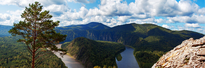 Russia Krasnoyarsk Territory view of the Mana River