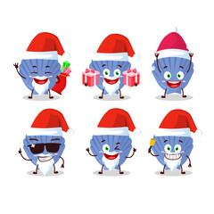 Santa Claus emoticons with blue shell cartoon character