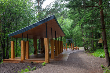 indoor pavilion and gym in the park modern design, Russia, Krasnoyarsk